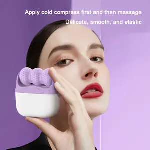 Dual Head Ice Roller S30 Facial Rejuvenation Roller Device Portable Household Dual Head Frozen Ice Applicator for Cold Compress and Massage Electrolyte Hydrating Water Cream Daily Therapy skin care products Cleansing Wash firmskin Lip