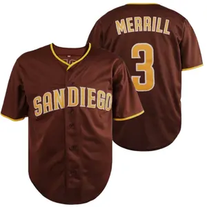 Men's Baseball Jersey #3, Casual Sports Baseball Shirt, Suitable for Baseball Enthusiasts Watching Games, Parties, Machine Washable Design, Sizes S-3XL