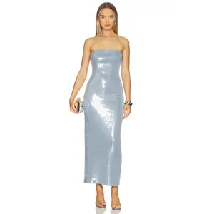 NBD Noya Maxi Dress in Icy Blue