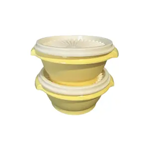 Tupperware Servalier Bowls Set of Two 1¼-cup/340 mL Stackable Space-saving Design with Instant Seal Lids Dishwasher Safe for Kitchen Storage