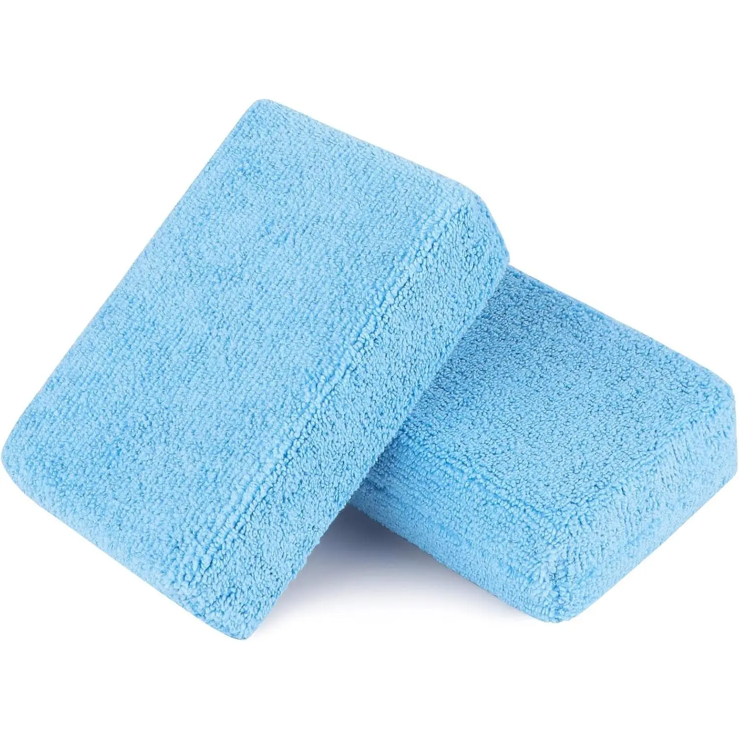 Microfiber Applicator Pads-2Pack,  Wash Sponge,  Microfiber Sponge and Cleaning Pads,  for Effortless Wax, Sealant, and Conditioner Application - Blue