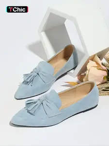 Women's Pointed Toe Slip-On Flats, Soft Sole Casual Shoes for Fall & Winter, Versatile Low Heel Loafers for Ladies