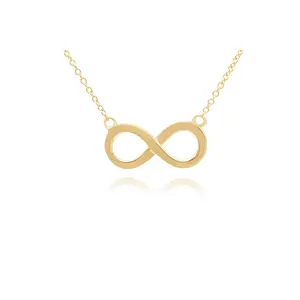14k Gold Infinity Necklace, Layering Jewelry