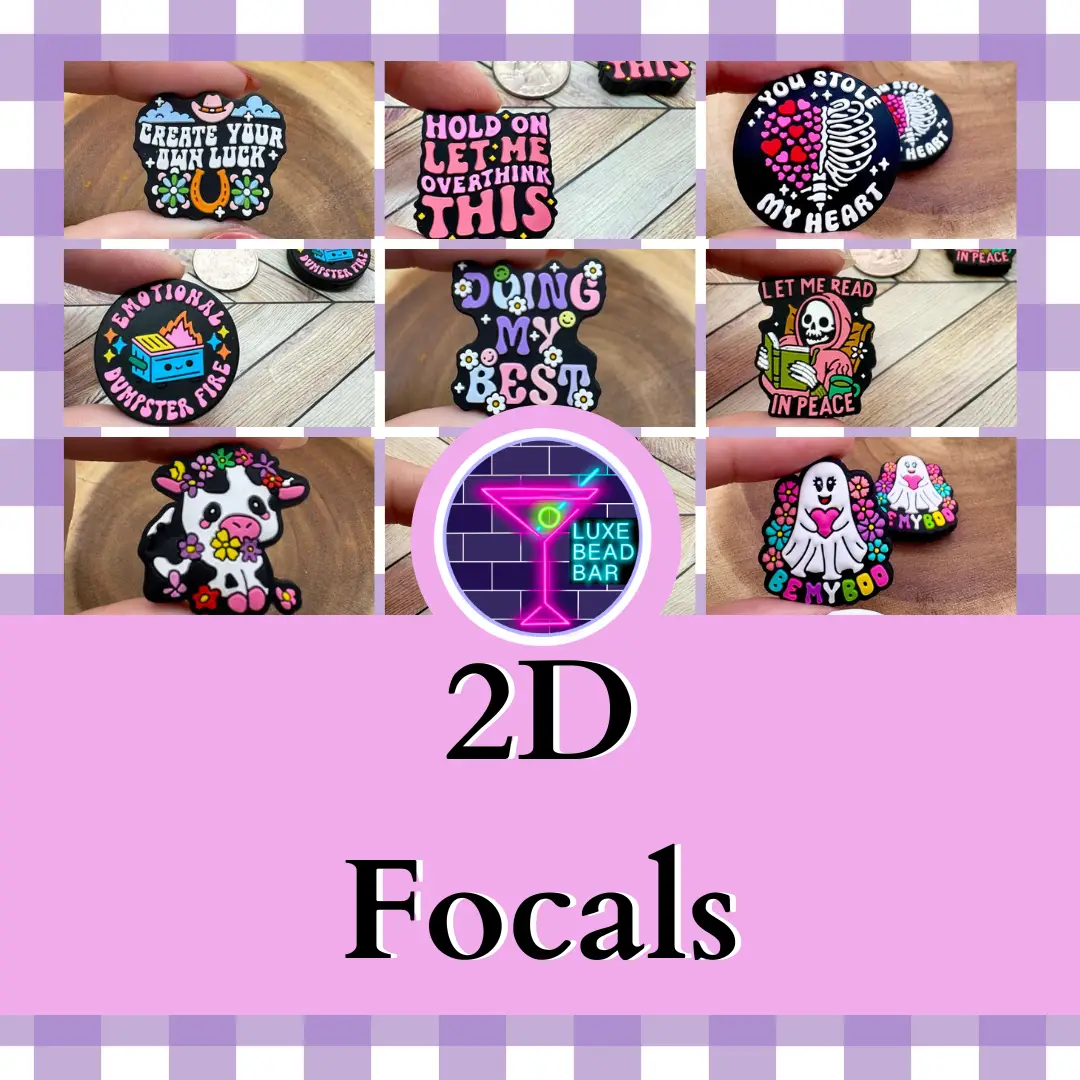 2D Focal for beadable pens, keychains and other DIY focal pen