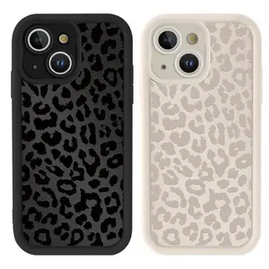 2-Pack Cute Cheetah Print Phone Case for iPhone 17/16/15/14/13/12/11 Pro, Plus, Pro Max, X, XS, XSMAX, Aesthetic Luxury Black White Leopard Pattern Design Cover Shockproof Soft Slim TPU Full Camera Lens Protective Phone Cover for Women Girls