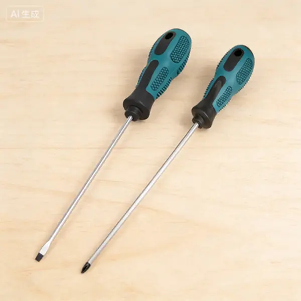 Magnetic Screwdriver Set with Rubber Handle, 12-Inch Slotted and Phillips Head Screwdrivers, PH1 Cross Tip Screwdriver, Flat Blade Screwdriver, 2-Pack Magnetic Tools, Reusable Screwdriver Kit