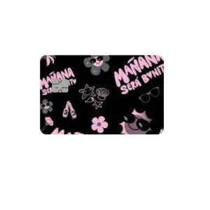 Manana Sera Bynit Pink and Black Debit Card Decal Removable Design with Unique Patterns set of 2