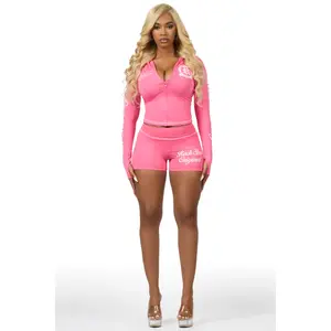 Desmine Pink Short Set