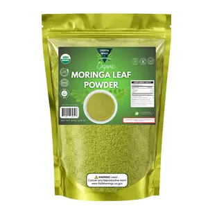 Green Royalty Organic Moringa Leaf Powder 8oz Herbal Superfood Supplement, Drink Powder for Smoothies & Beverages, Energy Boost, Beverage