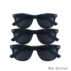 Durable Lightweight Pinhole Glasses – Relaxes Eyes for Reading, Gaming & TV Watchingblack pinhole glasses, unisex, minimalist, lightweight, trendy