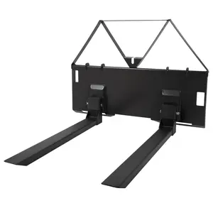 3,200 Lbs Capacity Skid Steer Forks, 46" Quick Attach Pallet Fork for Tractors & Loaders, Global Steel Attachment for Farm, Warehouse, Kubota, Compact Loader