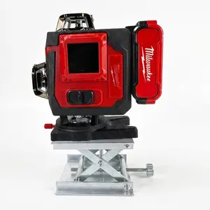 Milwaukee High Brightness 4D 16-Line Green Laser Level Tool, ±4-Degree Self-Leveling System, 6000mAh 2-Battery Set, Hard Carrying Case for Professional Contractors & Precision Woodworking Projects