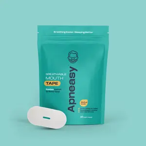 Apneasy™ Breathable Mouth Tape - Sensitive Medical Grade Sleep  Tape for Mouth Breathing, Gentle Hypoallergenic Adhesive with Safety Vent, CPAP Mask Seal Improvement, Better Sleep Aid for Sleep Apnea & Snoring - Mouth Strip Tape to Promote Nasal Breathing
