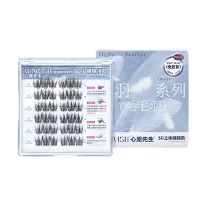 MR.WISH 5D Cluster Lashes - 36 Clusters 12-13mm C Curl Voluminous DIY Eyelash Extensions