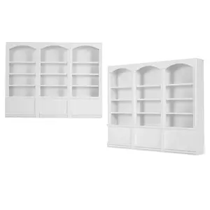 1:12 Doll House Accessories Mini Bookshelf Display Cabinet Bookcase Furniture Toy White