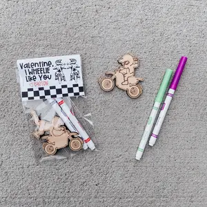 Dirt Bike Color Your Own Valentine's Cards | Classroom Valentines for Kids