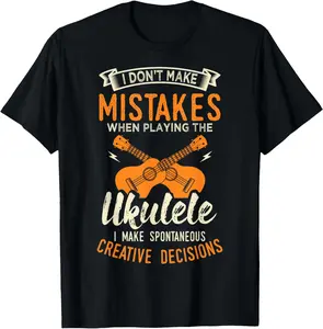 100% Cotton Ukulele Four String Instrument Lover T-Shirt