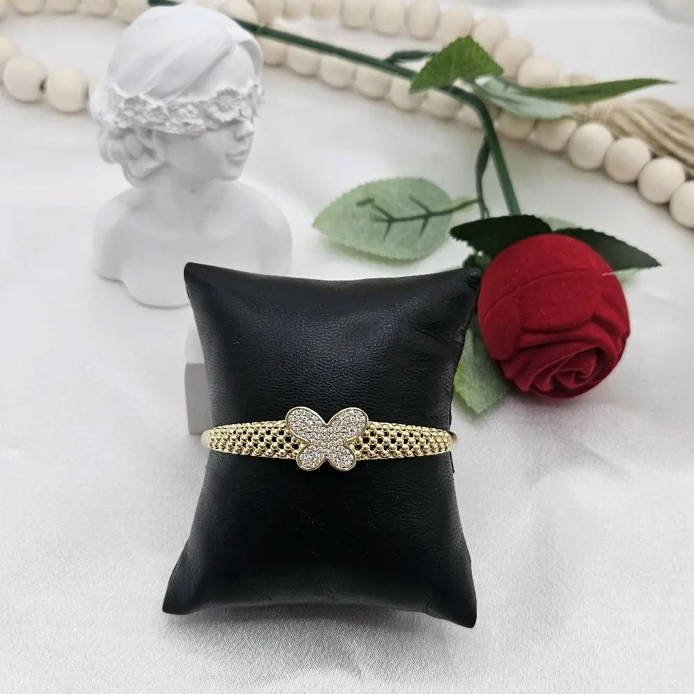 Valdiviajewery #2072 14k Gold Plated Butterfly Bangle High Quality