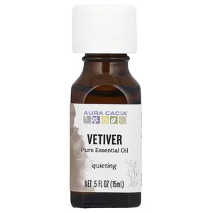 Aura Cacia Pure Essential Oil, Vetiver, 0.5 fl oz (15 ml)