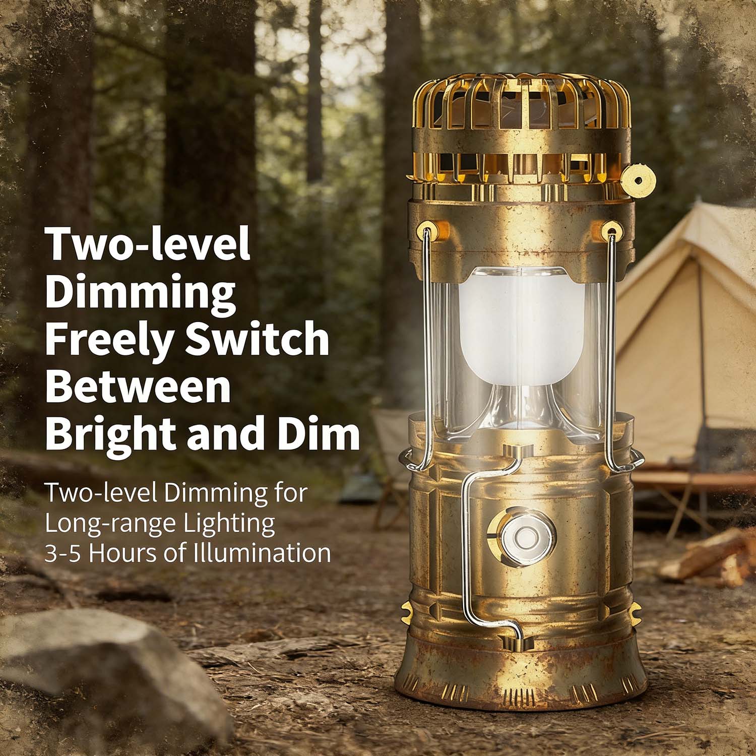 LED Camping Lantern with Fan, Battery Powered Flashlight, Portable Collapsible Hanging Emergency Light, Survival Kit Gear for Hurricane, Power Outages, Home Outdoor Use