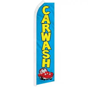 Blue Car Wash Advertising Banner - Polyester Large-Size Backdrop for Home Supplies Promotions, Festive Use, Banners