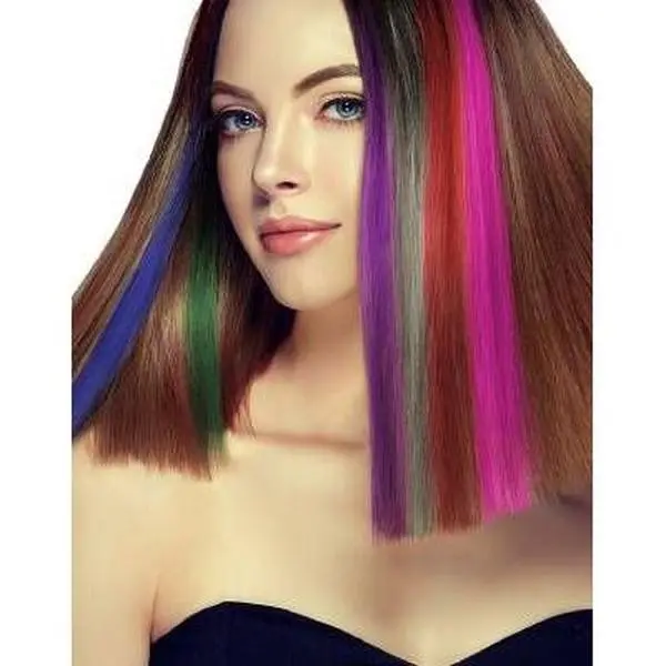 Janet Collection Straight Tape-In Human Hair Extensions, 6-Piece Natural Remy Accent Set, Permable, Bleachable & Dyeable, Straight Hair Extensions, Shampoo/Perm/Bleach&Dye, 6-Pieces, Accent Look, Unisex, Create Your Own Fancy Hair Accent