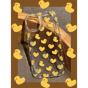 Cartoon Duck Print Clear Case Suitable for a variety of iPhone models, from iPhone 17 series to iPhone 11 series, and iPhone x series and samsung models., Accessories, Smartphone