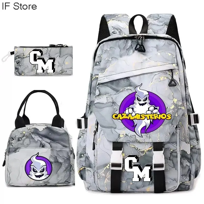 CLUB MISTERIO three piece backpack set Boy and girl lunch box bag pencil case Fashionable large capacity High Quality Backpacks