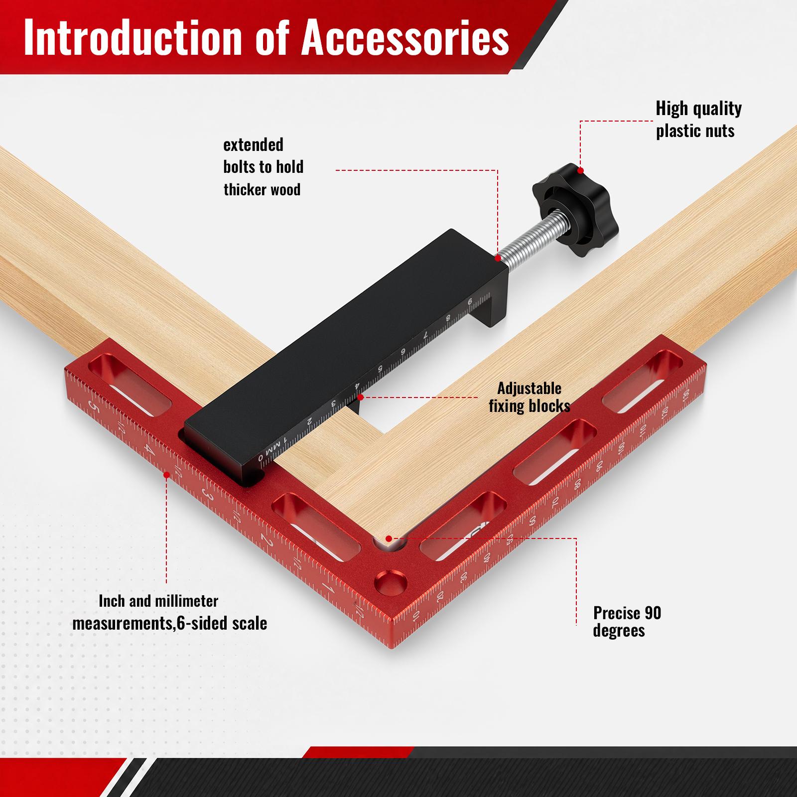 woodworking right angle clamp in use