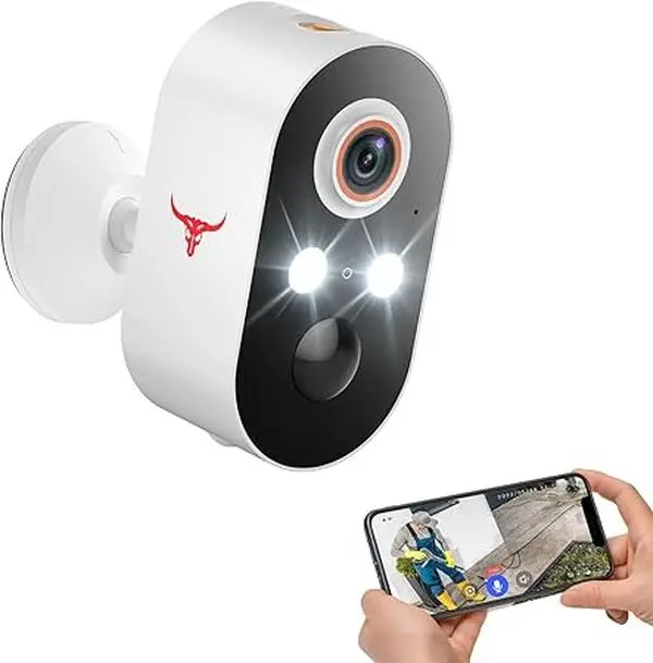 1080p Wireless Security Camera 2.4GHz Wi-Fi Only Color Night Vision AI Human Detection PIR Motion Detection 2-Way Talk Outdoor Surveillance Bullet Cam No Solar Panel Included 1 Pack