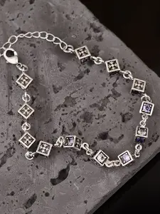 Vintage Colorful Zircon Dice Bracelet, Punk Style Hand Chain Jewelry, Perfect Gift for Women, Halloween Accessory