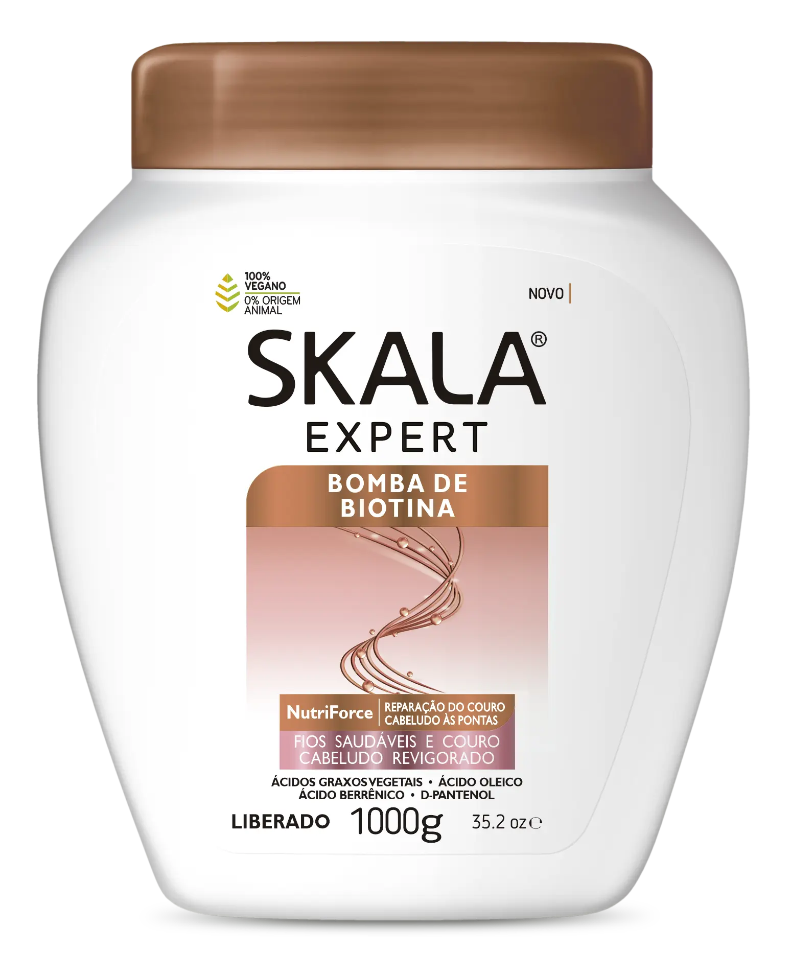 SKALA Expert Bomba de BIOTINA Conditioning Treatment Cream - For All Hair Types - Vegan - 35.27 Oz (Pack of 1)
