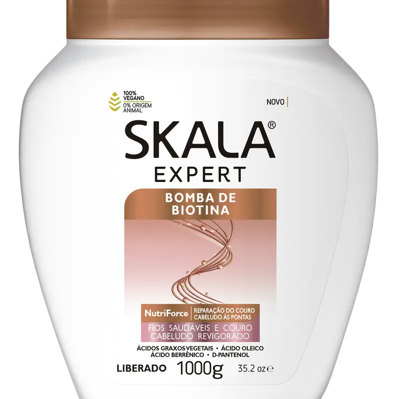 SKALA Expert Bomba de BIOTINA Conditioning Treatment Cream - For All Hair Types - Vegan - 35.27 Oz (Pack of 1)