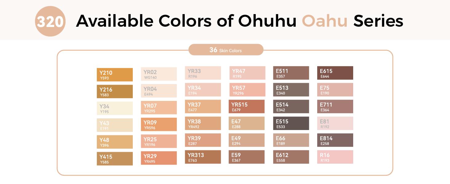 Ohuhu Alcohol Markers: Chisel & Fine - 36 Grayscale Colors / 36 Skin-Tone Portrait Colors- Double Tipped Alcohol Based Art Marker Set for Artist Adults Coloring Shading Layering - Refillable - Oahu Series of Ohuhu Ohuhu Alcohol Markers: Chisel & Fine - 36 Grayscale Colors / 36 Skin-Tone Portrait Colors- Double Tipped Alcohol Based Art Marker Set for Artist Adults Coloring Shading Layering - Refillable - Oahu Series of Ohuhu