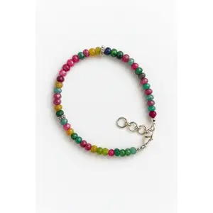 Single-Strung Gemstone Bracelets – Adjustable with 925 Sterling Silver