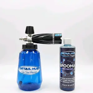 Detail Hub Blue Beetle Foam Cannon with Spooma Snow Foam Wash for Enhanced Car Care Products