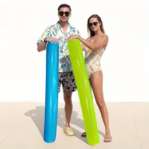 1 inflatable thick solid color pearl swimming stick, PVC thick portable water pool toy, suitable for vacation swimming pools and beach parties, Swimming Float