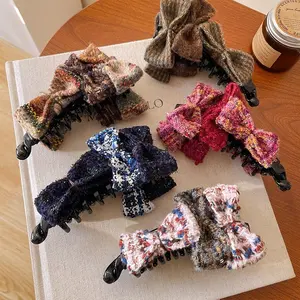 Large Hair Clip for Thick Hair, Multi-Layer Butterfly Design, Banana Shape, Back-Of-Head Styling Accessory, Ponytail Holder