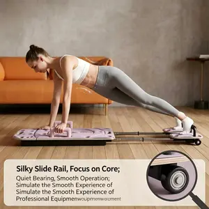 Pilates Core Bed, Small Pilates Equipment, Home Fitness Device with Resistance Bands, Handles, Roller, Portable Storage, Sliding Plate, Strength Core Training