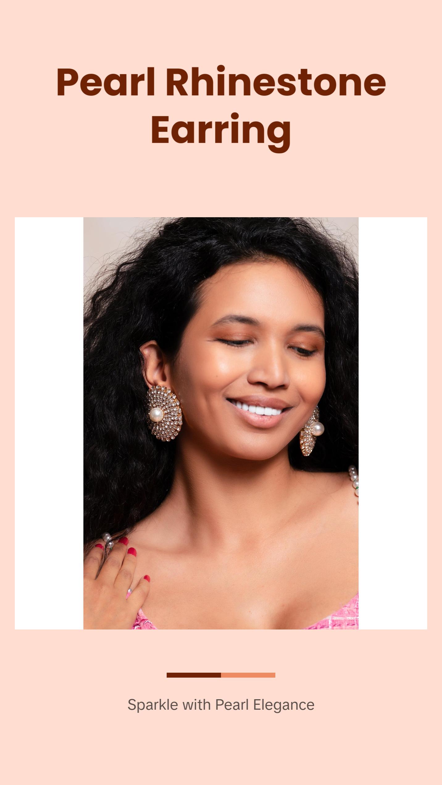 Rhinestone & Pearl Earrings