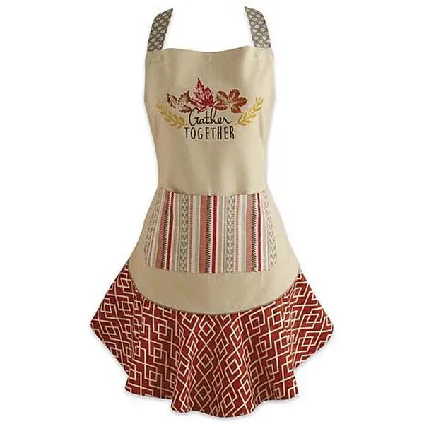 Design Imports Gather Together Ruffle Apron