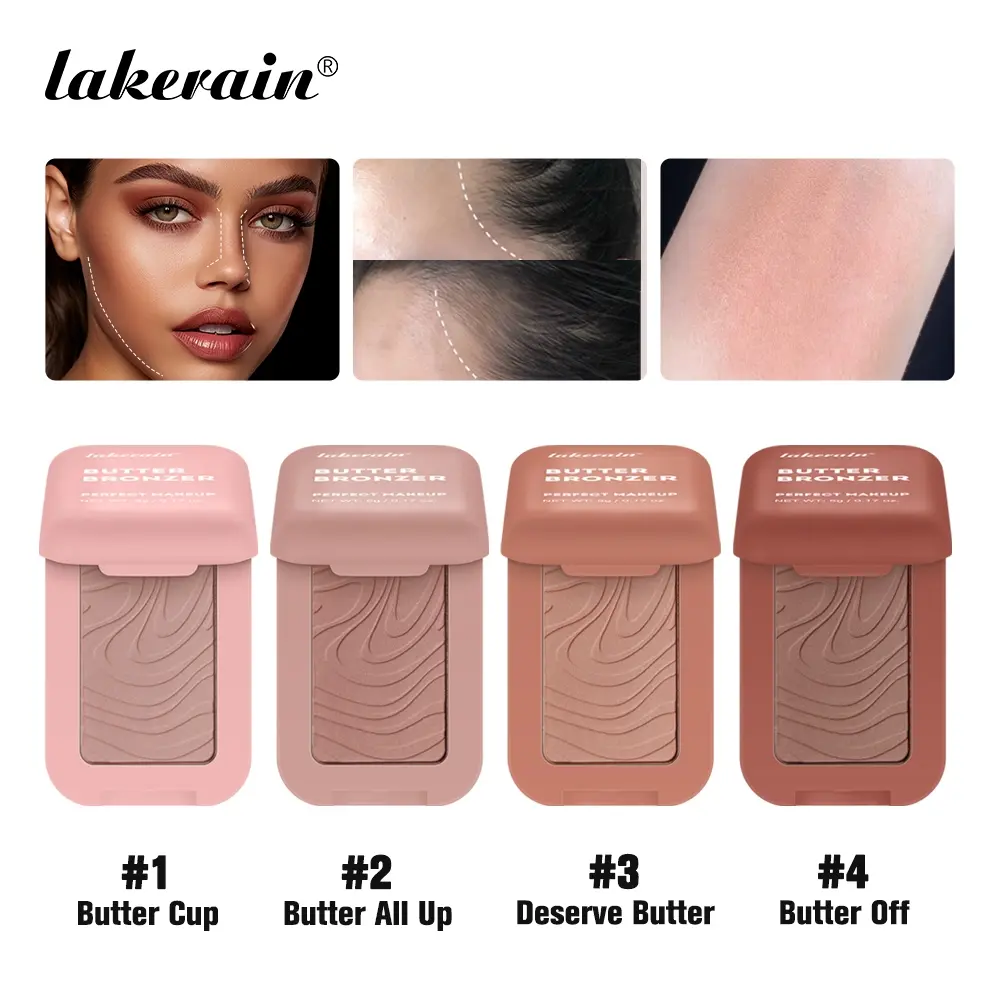 Butter Bronzer Powder Contour Palette, Facial Contouring Makeup, Soft Matte Finish, Long-Lasting & Blendable, Perfect for Sculpting All Facial Contours on All Skin Tones, Daily Makeup & Gift for Makeup Enthusiasts, Enhancing Bronzer