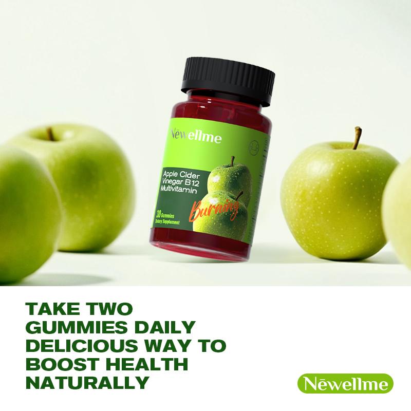 Apple cider vinegar gummies to support normal energy levels and gut health - to support digestion, ACV gummies W/VIT B12 can be eaten
