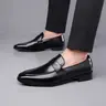 Comfortable Loafers for Commuting, Slip on Loafer, Soft PU Leather Feel, PU Leather Footwear, Rubber, Versatile Style for All Seasons, Perfect for Office Wear, Flat, Casual Business Shoes