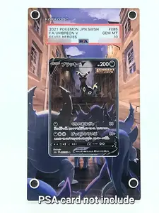 [Display Case]Pokemon Umbreon V/Moonbreon 085/069 - Extended Art Pokemon "PSA" Graded Card Display Case, Card Stand, Display Stand, ptcg Case ptcg Display