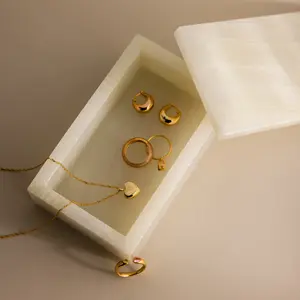 Green Onyx Jewelry Box by Caitlyn Minimalist