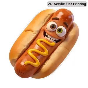 A cute hot dog pattern refrigerator magnet is a fun gift for food lovers, suitable for decorating refrigerators, mailboxes, door frames, and furniture.   It features a creative cartoon design. Home Decor