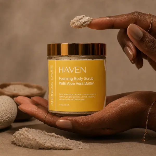 Address Oasis Foaming Body Scrub with Aloe Butter + Rice Bran Oil — Haven