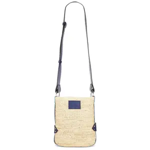 Isabel Marant Mini Bayia Bag in Natural & Blue