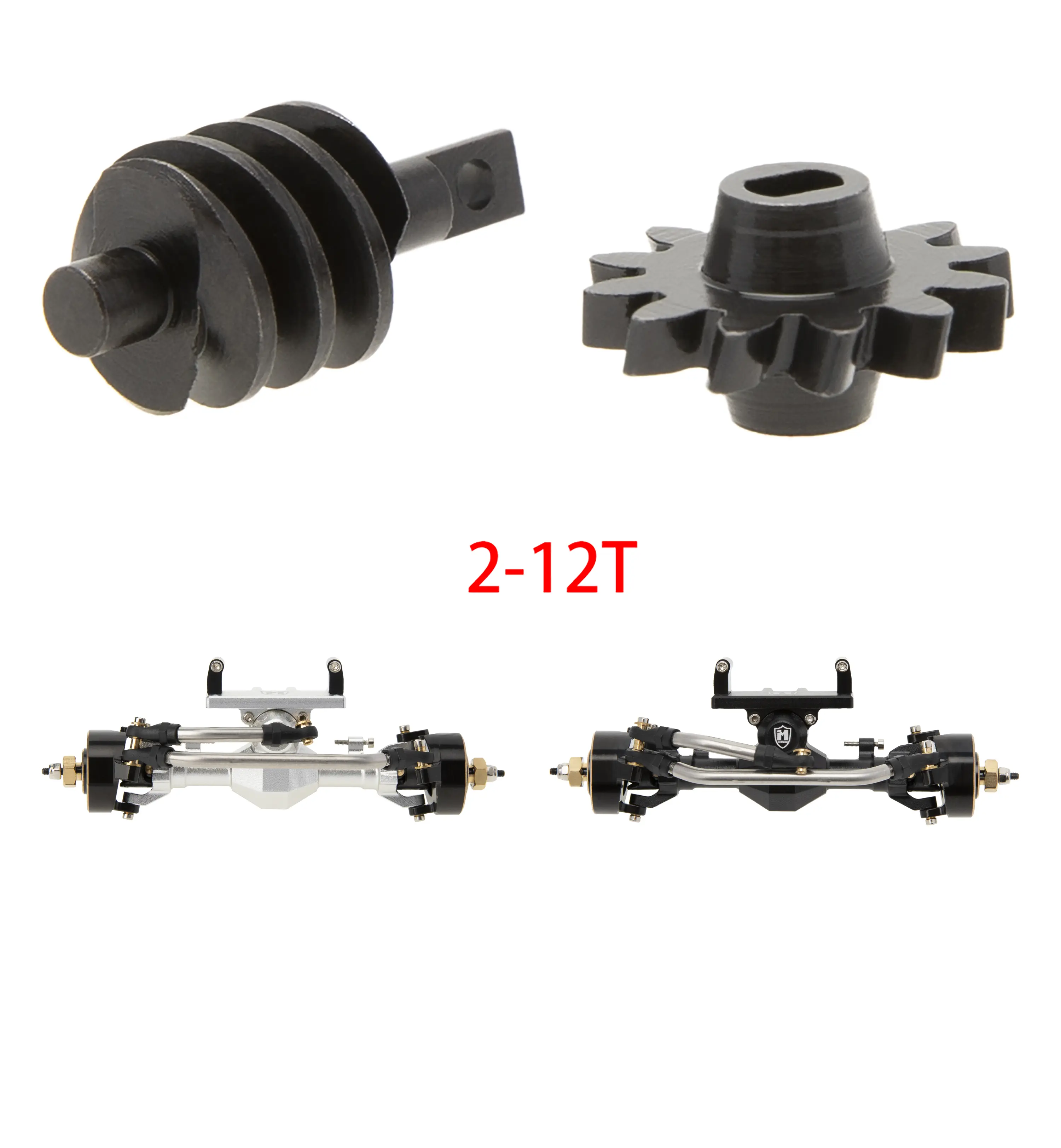 MEUS Racing Helical Gears Set - 2-14T, CNC Machined with Accurate Data, Better Wear-Resistance, Less Vibration, Normal Speed, Bolt-On Installation, Durable Auto Parts for MEUS SCX24 Isokinetic 3-Section CVD Front Axle